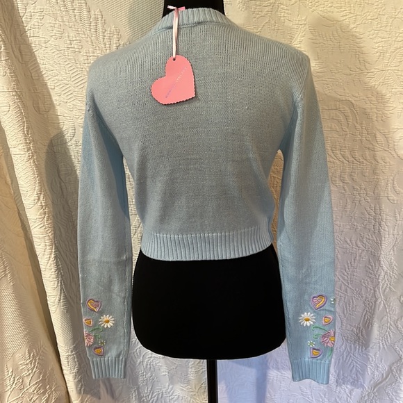 Sugar Thrillz Flower Fields Embroidered Cardigan, size small, NWT - Picture 9 of 16